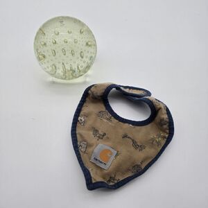 Carhartt Baby Bib Feeding Unisex Shower Gift Bandanna Brown Blue Farm One Size